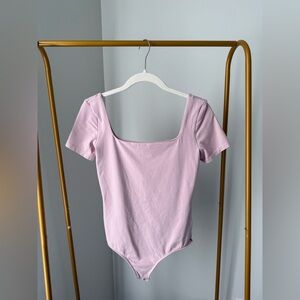Express Soft Pink Short Sleeve Bodysuit